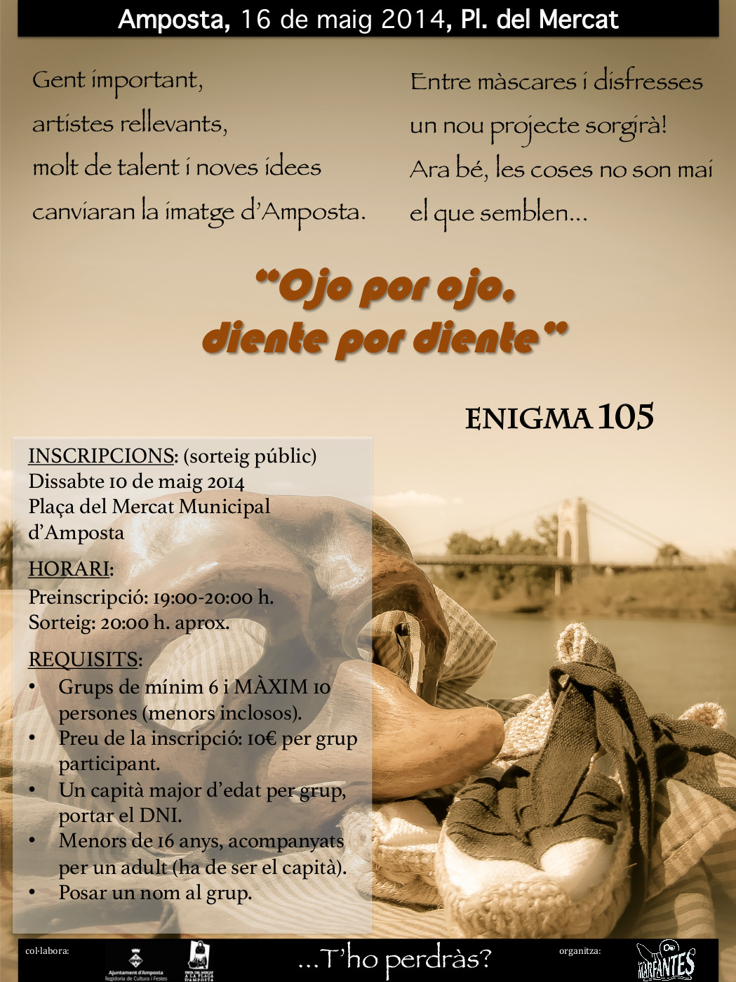 cartell-enigma-105-festa-del-mercat-a-la-placa-amposta-gran-2014