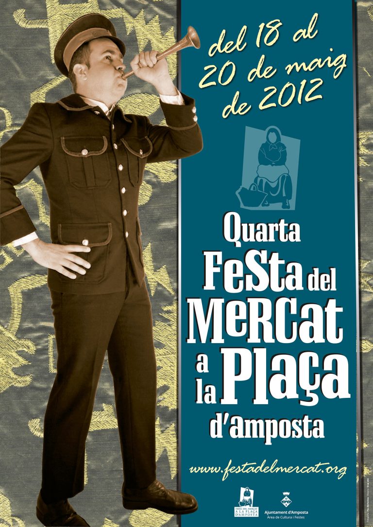 cartell festadel mercat a la placa amposta 2009